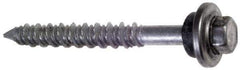 Made in USA - 1/4" Diam, 1-3/4" Length Under Head, Hex Drive, Concrete Screw & Masonry Fastener - Stainless Steel, Silver Climaseal Finish, Includes Drill Bit - USA Tool & Supply