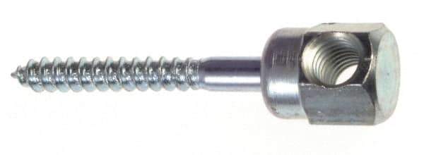 ITW Buildex - 3/8" Zinc-Plated Steel Horizontal (Cross Drilled) Mount Threaded Rod Anchor - 5/8" Diam x 2-1/2" Long, 2,249 Lb Ultimate Pullout, For Use with Wood - USA Tool & Supply