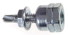 ITW Buildex - 3/8" Zinc-Plated Steel Vertical (End Drilled) Mount Threaded Rod Anchor - 5/8" Diam x 1" Long, 1,510 Lb Ultimate Pullout, For Use with Steel - USA Tool & Supply