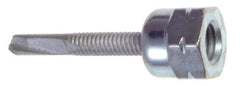 Buildex - 3/8" Zinc-Plated Steel Vertical (End Drilled) Mount Threaded Rod Anchor - 5/8" Diam x 1-1/2" Long, 3,125 Lb Ultimate Pullout, For Use with Steel - USA Tool & Supply