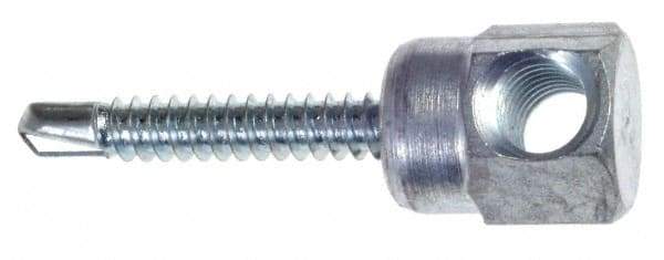 ITW Buildex - 3/8" Zinc-Plated Steel Horizontal (Cross Drilled) Mount Threaded Rod Anchor - 5/8" Diam x 1" Long, 1,477 Lb Ultimate Pullout, For Use with Steel - USA Tool & Supply