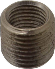 Made in USA - 3/8-24 Internal, 1/2-20 External, UNF, 15/32" Insert Length, Thread Locking Repair Inserts - Stainless Steel, Bright Finish, Grade 303 - Exact Industrial Supply