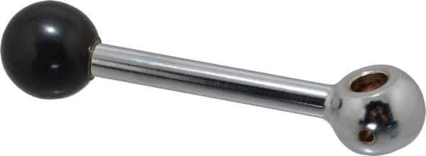 Gibraltar - 1 Offset Arm, 1/2" Hole, Reamed Clamping Handle - 1-1/4" Hub Diam, 1-1/4" Ball Diam - USA Tool & Supply