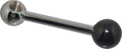 Gibraltar - 1 Offset Arm, 5/8-11" Hole, Tapped Clamping Handle - 1-1/4" Hub Diam, 1-1/4" Ball Diam - USA Tool & Supply
