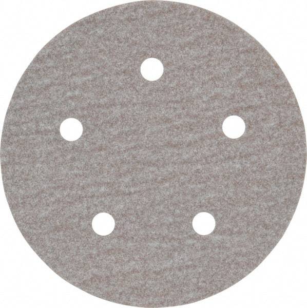 Norton - 5" Diam, 100 Grit, Aluminum Oxide Hook & Loop Disc - Fine Grade, Coated, B Weight Paper Backing, Series A275 - USA Tool & Supply