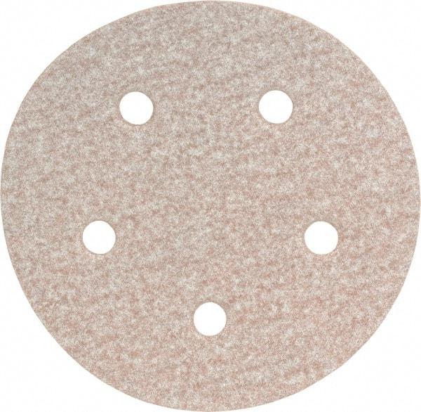 Norton - 5" Diam, 120 Grit, Aluminum Oxide Hook & Loop Disc - Fine Grade, Coated, B Weight Paper Backing, Series A275 - USA Tool & Supply