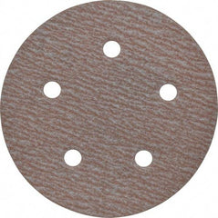Norton - 5" Diam, 180 Grit, Aluminum Oxide Hook & Loop Disc - Very Fine Grade, Coated, B Weight Paper Backing, Series A275 - USA Tool & Supply
