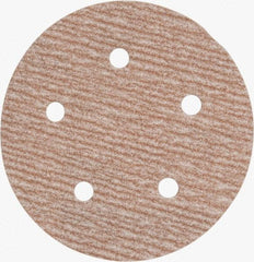 Norton - 5" Diam, 240 Grit, Aluminum Oxide Hook & Loop Disc - Very Fine Grade, Coated, B Weight Paper Backing, Series A275 - USA Tool & Supply