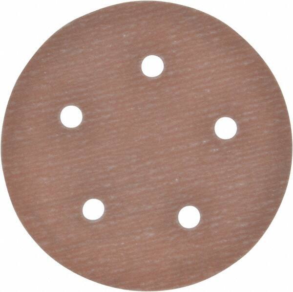 Norton - 5" Diam, 800 Grit, Aluminum Oxide Hook & Loop Disc - Extra Fine Grade, Coated, B Weight Paper Backing, Series A275 - USA Tool & Supply