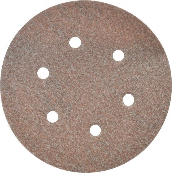 Norton - 6" Diam, 100 Grit, Aluminum Oxide Hook & Loop Disc - Fine Grade, Coated, B Weight Paper Backing, Series A275 - USA Tool & Supply