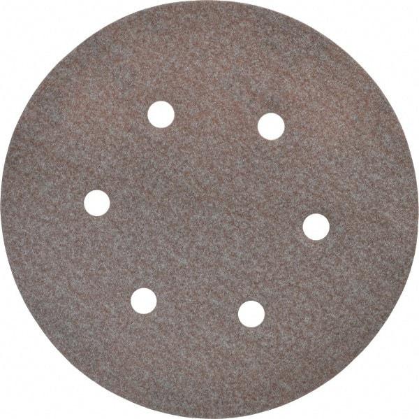 Norton - 6" Diam, 120 Grit, Aluminum Oxide Hook & Loop Disc - Fine Grade, Coated, B Weight Paper Backing, Series A275 - USA Tool & Supply