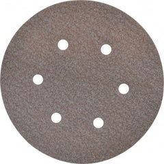 Norton - 6" Diam, 120 Grit, Aluminum Oxide Hook & Loop Disc - Fine Grade, Coated, B Weight Paper Backing, Series A275 - USA Tool & Supply