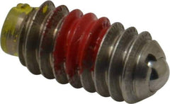 TE-CO - 1/4-20, 0.125" Ball Diam, 17/32" Body Length, 0.035" Max Ball Reach, Threaded Ball Plunger - Stainless Steel Body, Stainless Steel Ball, 4 Lb Initial End Force, 12 Lb Final End Force, Locking Element - USA Tool & Supply