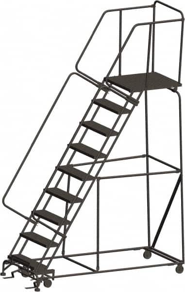 Ballymore - Rolling & Wall Mounted Ladders & Platforms Type: Rolling Warehouse Ladder Style: Rolling Safety Ladder - USA Tool & Supply