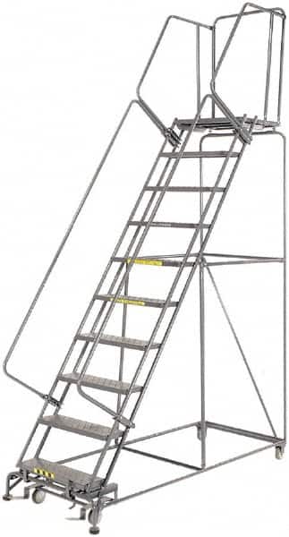 Ballymore - Rolling & Wall Mounted Ladders & Platforms Type: Rolling Warehouse Ladder Style: Rolling Safety Ladder - USA Tool & Supply