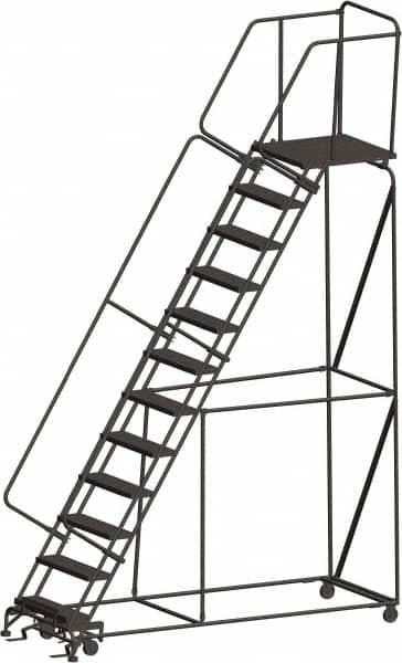 Ballymore - Rolling & Wall Mounted Ladders & Platforms Type: Rolling Warehouse Ladder Style: Rolling Safety Ladder - USA Tool & Supply