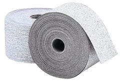 Norton - 120 Grit, Aluminum Oxide Adhesive Backed Sanding Sheets - Paper, 4-1/2" x 10 Yds., Fine Grade, B Weighted Backing - USA Tool & Supply