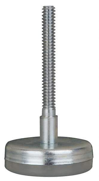 Gibraltar - 1/2-13 Bolt Thread, Stud Mount Leveling Pad & Mount - 500 Max Lb Capacity, 3-3/16" Base Diam, 6" Thread Length - USA Tool & Supply