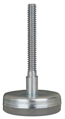 Gibraltar - 1/2-13 Bolt Thread, Stud Mount Leveling Pad & Mount - 500 Max Lb Capacity, 3-3/16" Base Diam, 6" Thread Length - USA Tool & Supply