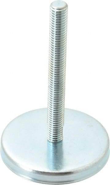 Gibraltar - 1/2-13 Bolt Thread, Stud Mount Leveling Pad & Mount - 500 Max Lb Capacity, 3-3/16" Base Diam, 4" Thread Length - USA Tool & Supply