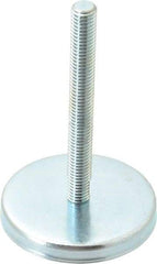 Gibraltar - 1/2-13 Bolt Thread, Stud Mount Leveling Pad & Mount - 500 Max Lb Capacity, 3-3/16" Base Diam, 4" Thread Length - USA Tool & Supply