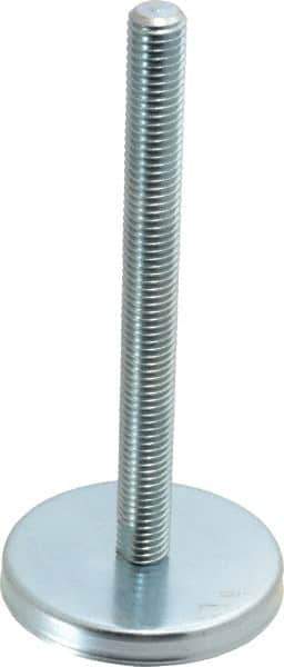 Gibraltar - 5/8-11 Bolt Thread, Stud Mount Leveling Pad & Mount - 500 Max Lb Capacity, 3-3/16" Base Diam, 6" Thread Length - USA Tool & Supply