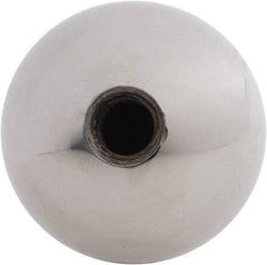 Gibraltar - 5/16-24 Thread, 1.38" Diam, Threaded Hole Ball Knob - Natural, Steel, Smooth Grip, 5/8" Hole Depth - USA Tool & Supply