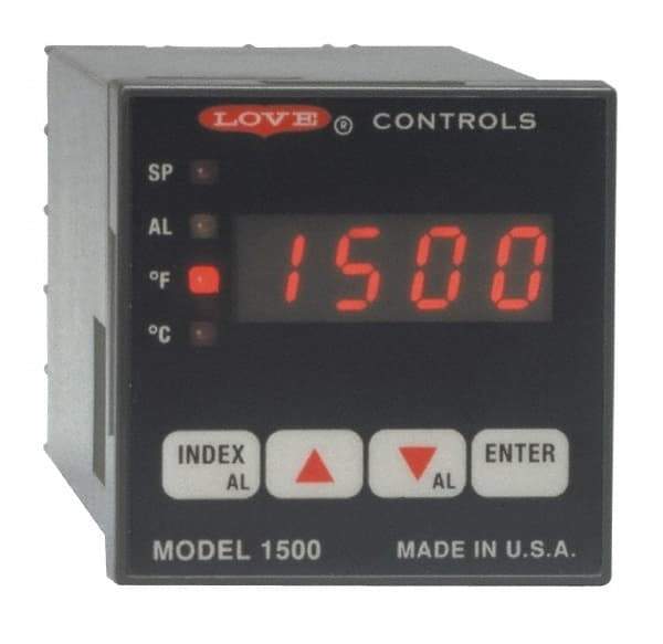 Dwyer - -350 to 2,500°F 1/16 DIN Temperature/Process Control - 4-Digit LCD Display, PID Control, 100-240 VAC/VDC - USA Tool & Supply