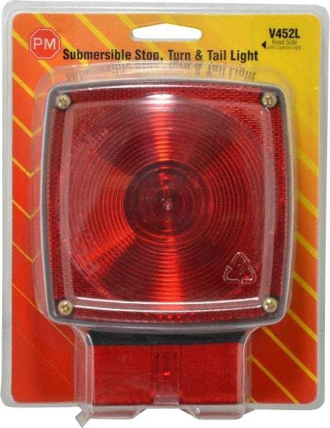 Peterson - 4-1/2" Long x 4-1/2" Wide Red Towing Lights - 12 Volt, Plastic - USA Tool & Supply