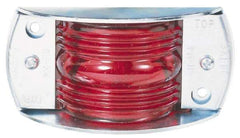 Peterson - 4-1/2" Long x 2-3/16" Wide, Red Lens & Reflector - Steel, 12 Volt - USA Tool & Supply