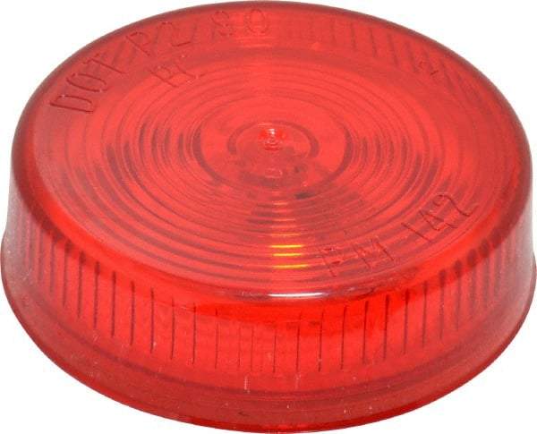 Peterson - 2-1/2" Diam, Red Lens & Reflector - Plastic, 12 Volt - USA Tool & Supply