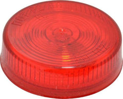 Peterson - 2-1/2" Diam, Red Lens & Reflector - Plastic, 12 Volt - USA Tool & Supply