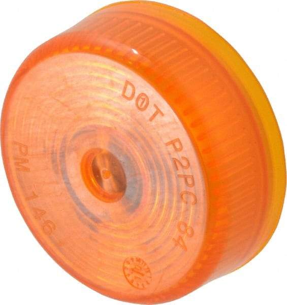 Peterson - 2" Diam, Amber Lens & Reflector - Plastic, 12 Volt - USA Tool & Supply