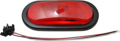 Peterson - 6-1/2" Long x 2-1/4" Wide, Red Lens & Reflector - Plastic, 12 Volt - USA Tool & Supply