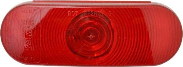 Peterson - 6-1/2" Long x 2-1/4" Wide, Red Lens & Reflector - Plastic, 12 Volt - USA Tool & Supply