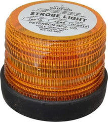 Peterson - 5-1/2" Diam, Amber Lens & Reflector - Plastic, 12 Volt - USA Tool & Supply