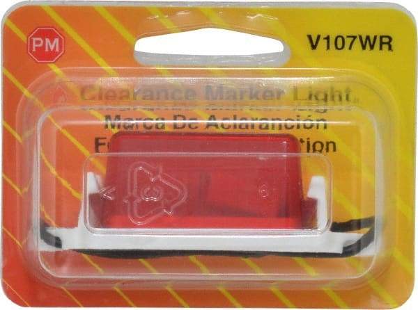 Peterson - 2-3/4" Long x 1" Wide, Red Lens & Reflector - Plastic, 12 Volt - USA Tool & Supply