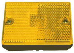 Peterson - 2-3/4" Long x 2-1/8" Wide, Amber Lens & Reflector - Plastic, 12 Volt - USA Tool & Supply