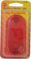 Peterson - 4-1/8" Long x 2" Wide, Red Lens & Reflector - Plastic, 12 Volt - USA Tool & Supply