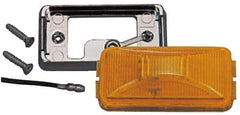 Peterson - 2-1/2" Long x 1-1/4" Wide, Amber Lens & Reflector - Plastic, 12 Volt - USA Tool & Supply