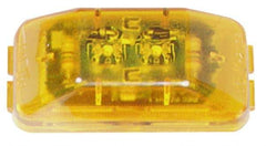 Peterson - 2-7/8" Long x 1-1/2" Wide, Amber Lens & Reflector - Plastic, 12 Volt - USA Tool & Supply