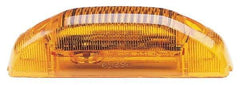 Peterson - 4-1/2" Long x 7/8" Wide, Amber Lens & Reflector - Plastic, 12 Volt - USA Tool & Supply