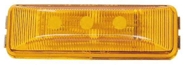 Peterson - 3-13/16" Long x 1" Wide, Amber Lens & Reflector - Plastic, 12 Volt - USA Tool & Supply