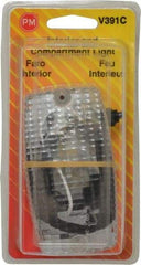 Peterson - 4-9/16" Long x 1-3/4" Wide, Clear Lens & Reflector - Plastic, 12 Volt - USA Tool & Supply