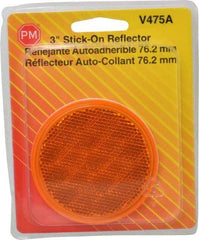 Peterson - 3" Diam, Amber Lens & Reflector - Plastic - USA Tool & Supply