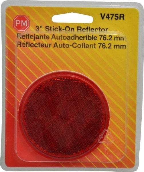 Peterson - 3" Diam, Red Lens & Reflector - Plastic - USA Tool & Supply