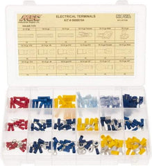 Value Collection - 175 Piece, Electrical Terminal Fastener Kit - USA Tool & Supply