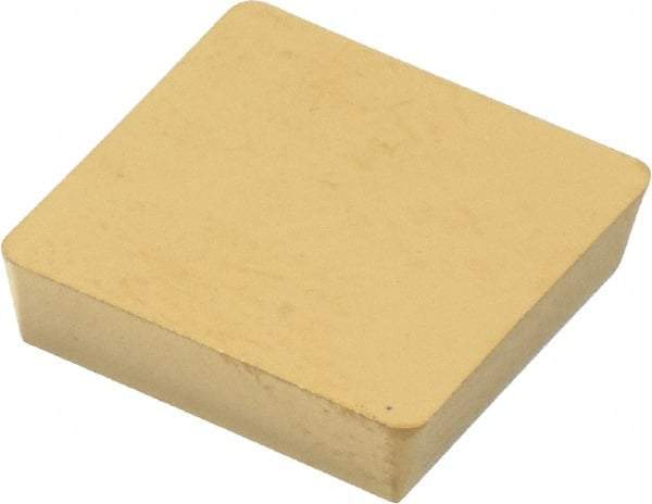 Kennametal - SPU422 Grade KC725M Carbide Milling Insert - TiN/TiCN/TiN Finish, 1/8" Thick, 1/2" Inscribed Circle, 1/32" Corner Radius - USA Tool & Supply