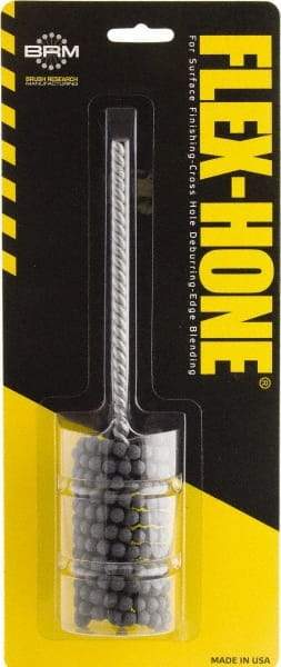 Brush Research Mfg. - 15/16" to 1-1/2" Bore Diam, 20 Grit, Aluminum Oxide Flexible Hone - Coarse, 8" OAL - USA Tool & Supply