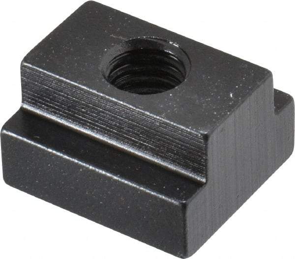 TE-CO - 1/2-13 Blind Tapped T Slot Nut - 11/16" Slot Width, 1-1/8 x 7/16" Base Width x Height, 1-1/4 x 3/4" OAL x Height - USA Tool & Supply